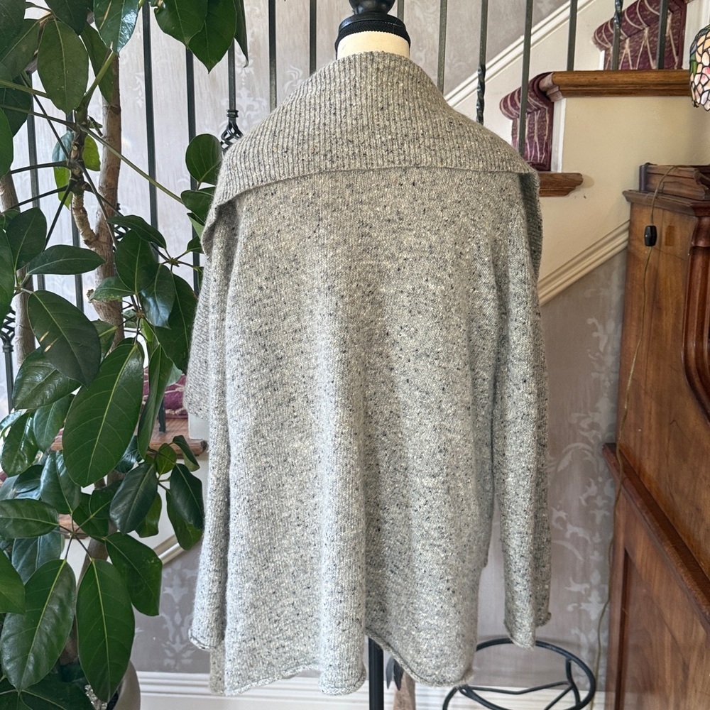 EILEEN FISHER speckled wool cardigan, extra large, excellent condition grey - Picture 12 of 12